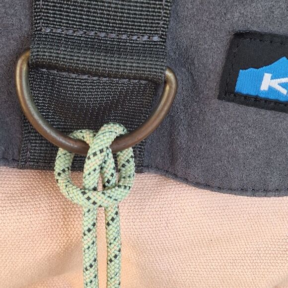 KAVU Wayfare Mini Crossbody Cherry Blossom Pale Peach Faux Suede Flap Boho - Picture 8 of 16